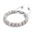 Agate grise | Argent | Bracelet macramé caillou pierre gemme
